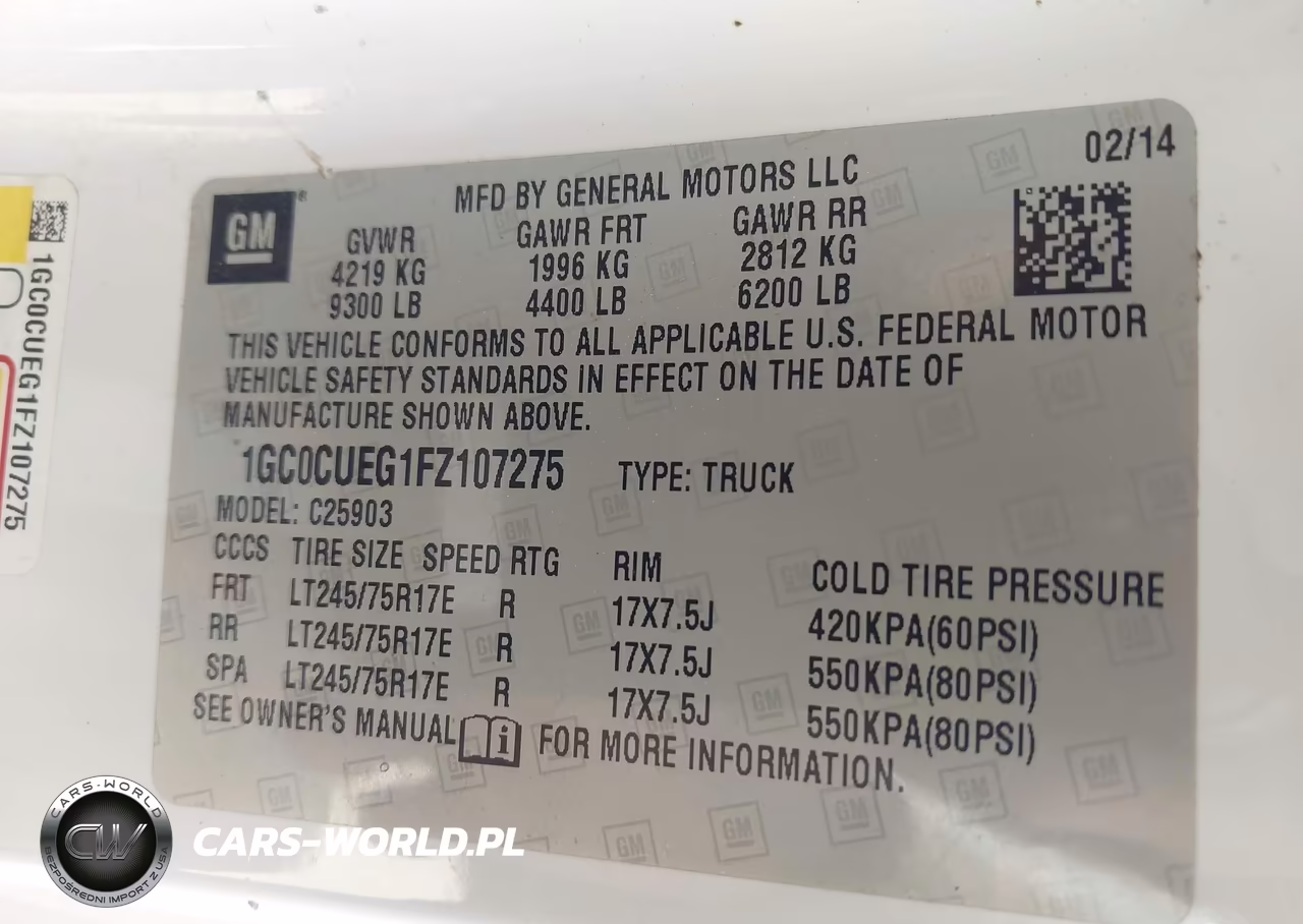 2015 Chevrolet Silverado 2500Hd Work Truck VIN:1GC0CUEG1FZ107275 - 9
