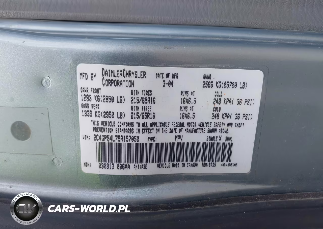 2005 Chrysler Town & Country Touring VIN:2C4GP54L75R157050 - 9