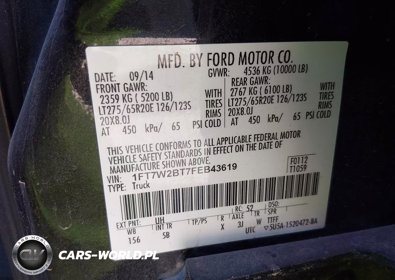 2015 Ford F-250 Lariat VIN:1FT7W2BT7FEB43619 - 9