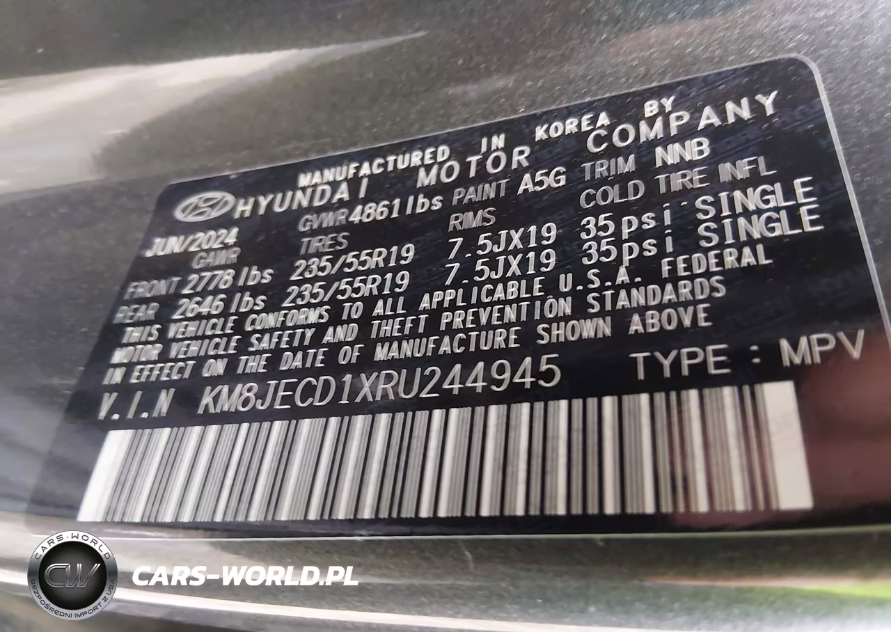 2024 Hyundai Tucson Hybrid Limited VIN:KM8JECD1XRU244945 - 9