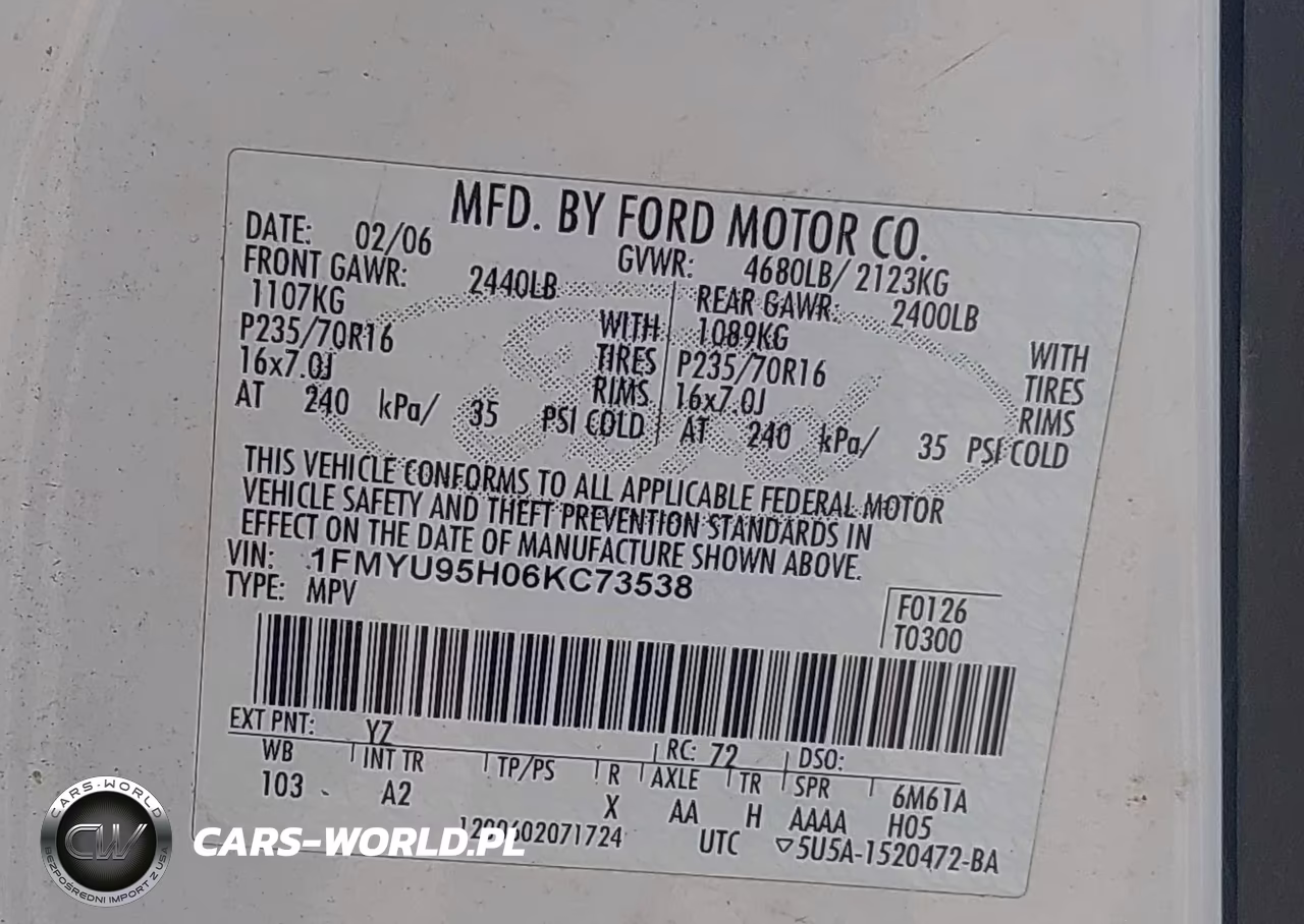 2006 Ford Escape Hybrid VIN:1FMYU95H06KC73538 - 9