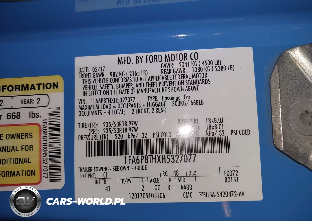 2017 Ford Mustang Ecoboost VIN:1FA6P8THXH5327077 - 9