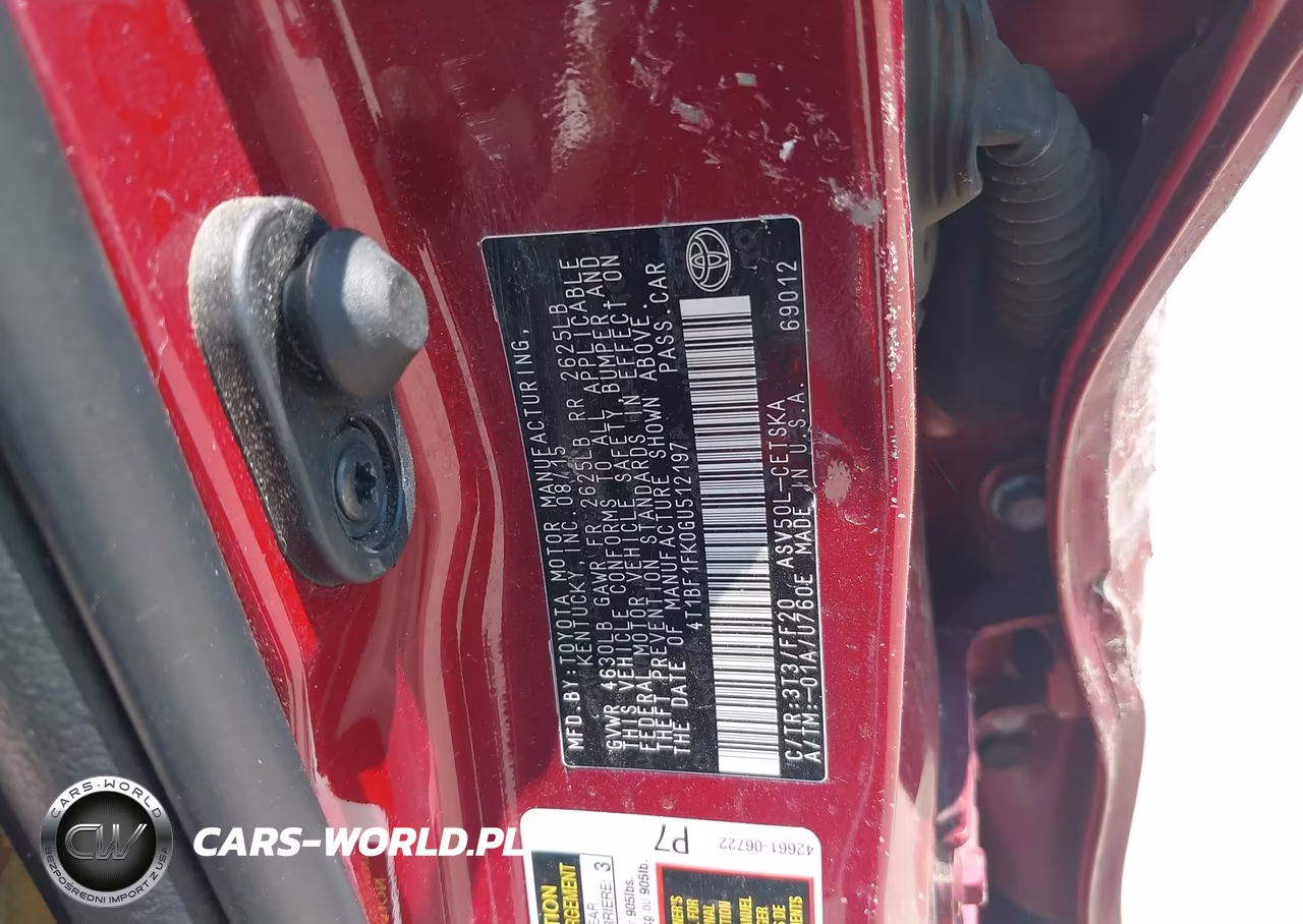 2016 Toyota Camry Se VIN:4T1BF1FK0GU512197 - 9