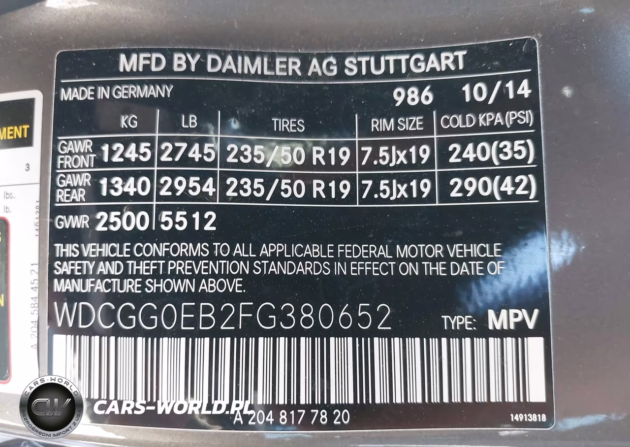 2015 Mercedes-Benz Glk 250 Bluetec 4Matic VIN:WDCGG0EB2FG380652 - 9