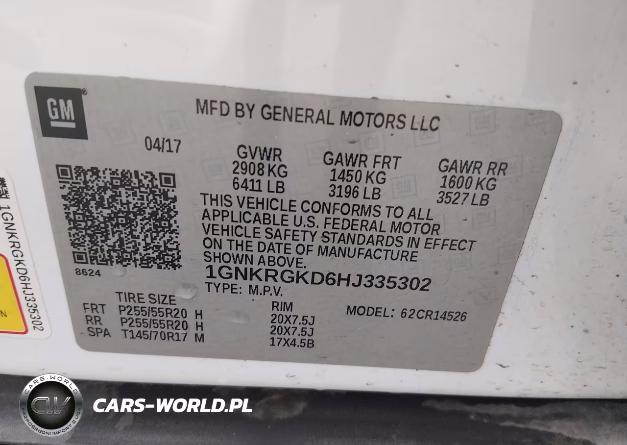 2017 Chevrolet Traverse 1Lt VIN:1GNKRGKD6HJ335302 - 9