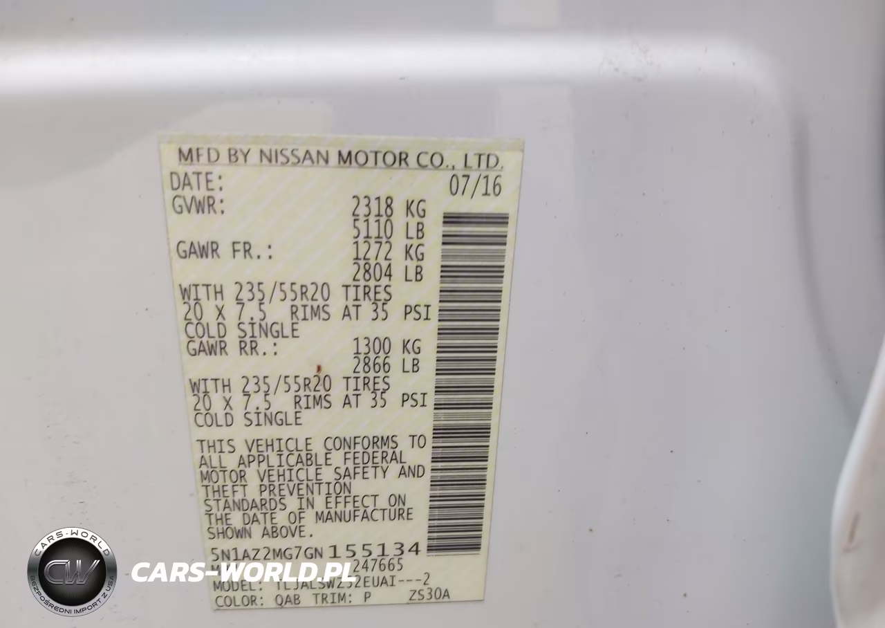 2016 Nissan Murano Platinum VIN:5N1AZ2MG7GN155134 - 9