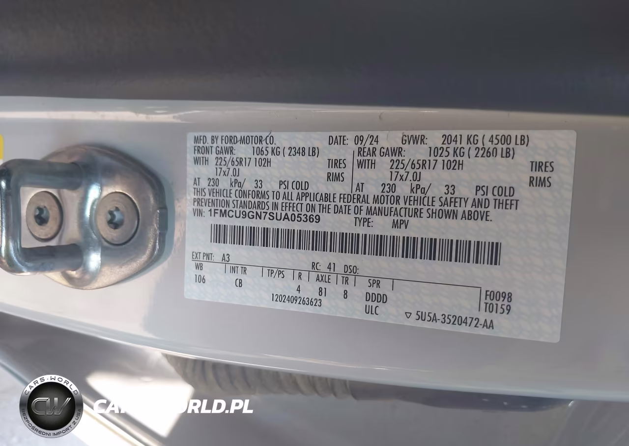2025 Ford Escape Active VIN:1FMCU9GN7SUA05369 - 9