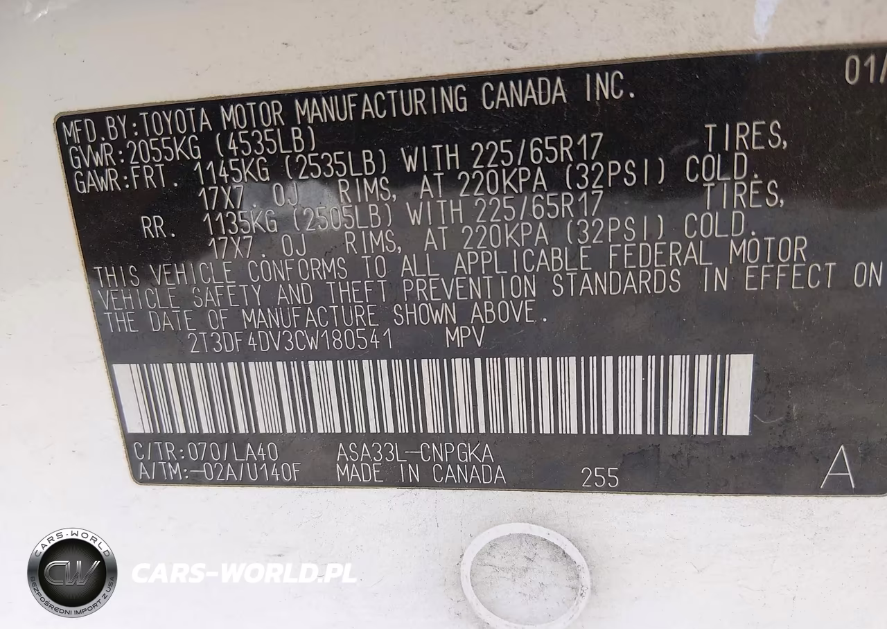 2012 Toyota Rav4 Limited VIN:2T3DF4DV3CW180541 - 9