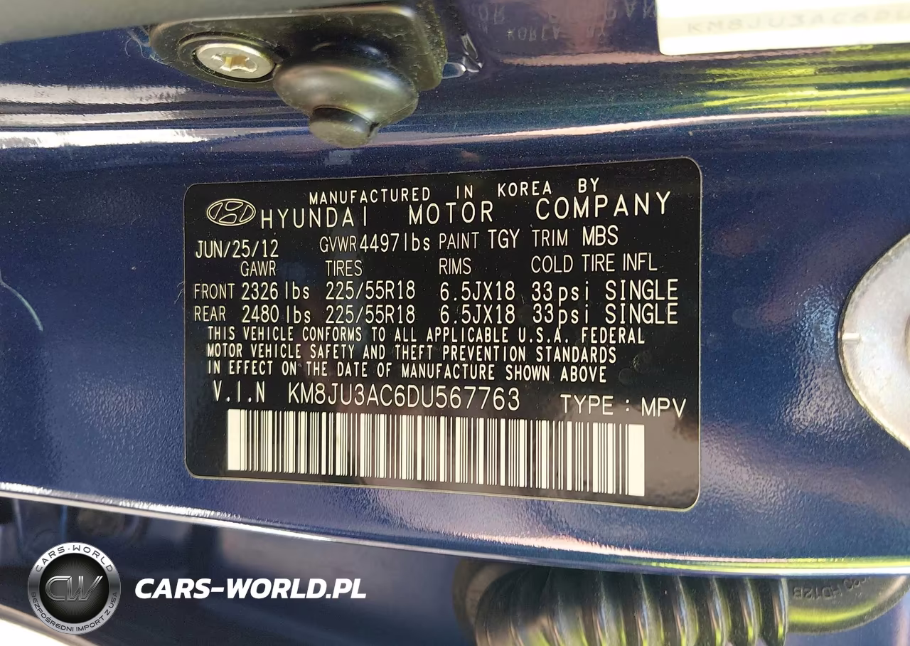 2013 Hyundai Tucson Limited VIN:KM8JU3AC6DU567763 - 9