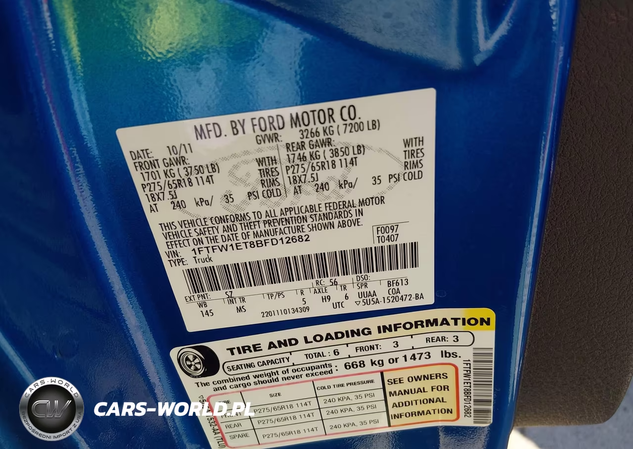 2011 Ford F-150 Xlt VIN:1FTFW1ET8BFD12682 - 9