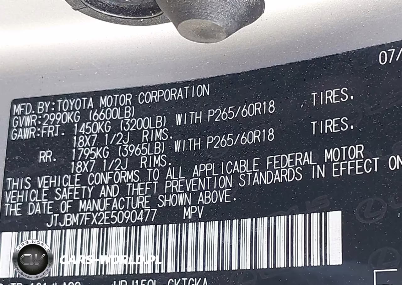 2014 Lexus Gx 460 VIN:JTJBM7FX2E5090477 - 9