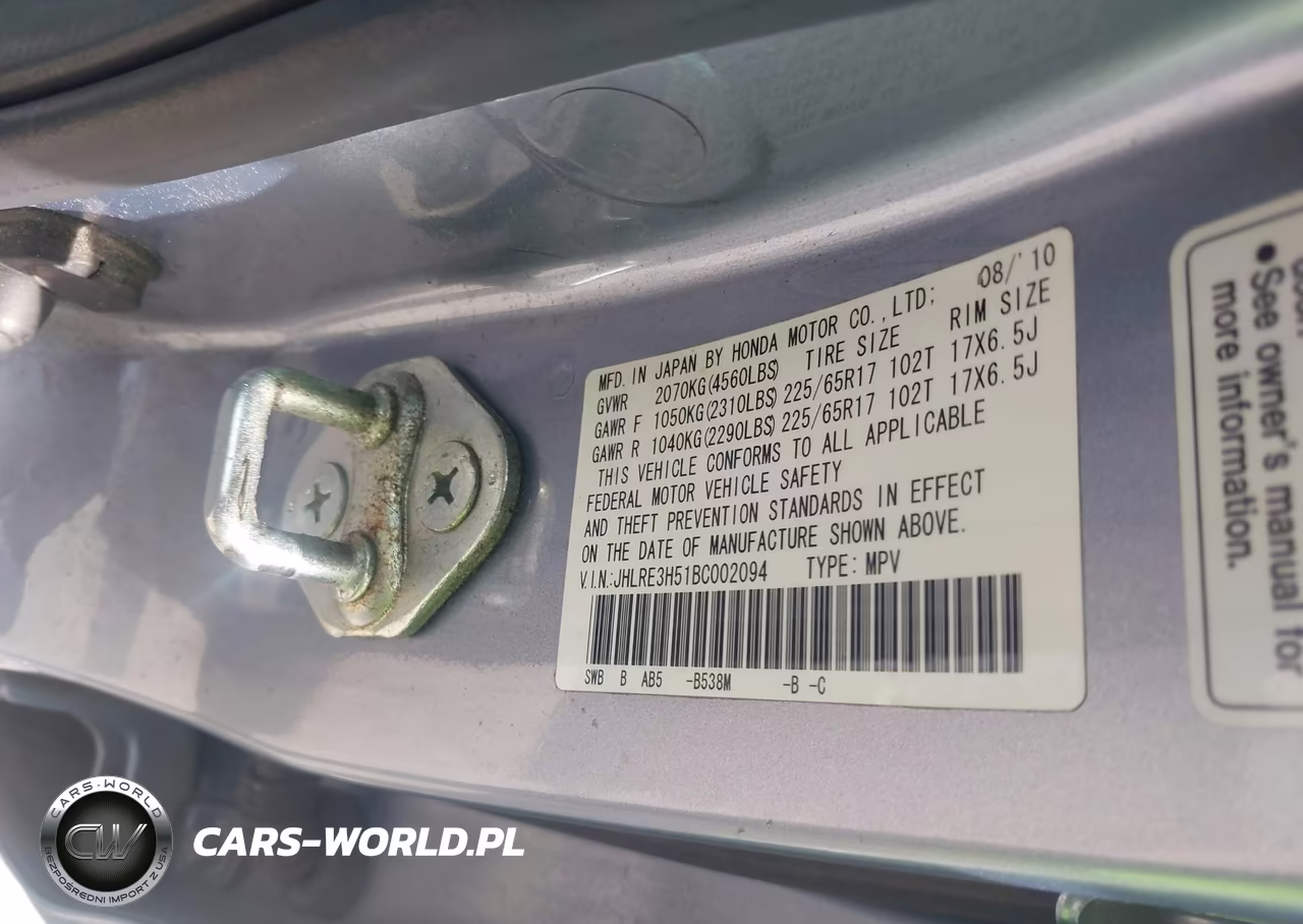 2011 Honda Cr-V Ex VIN:JHLRE3H51BC002094 - 9