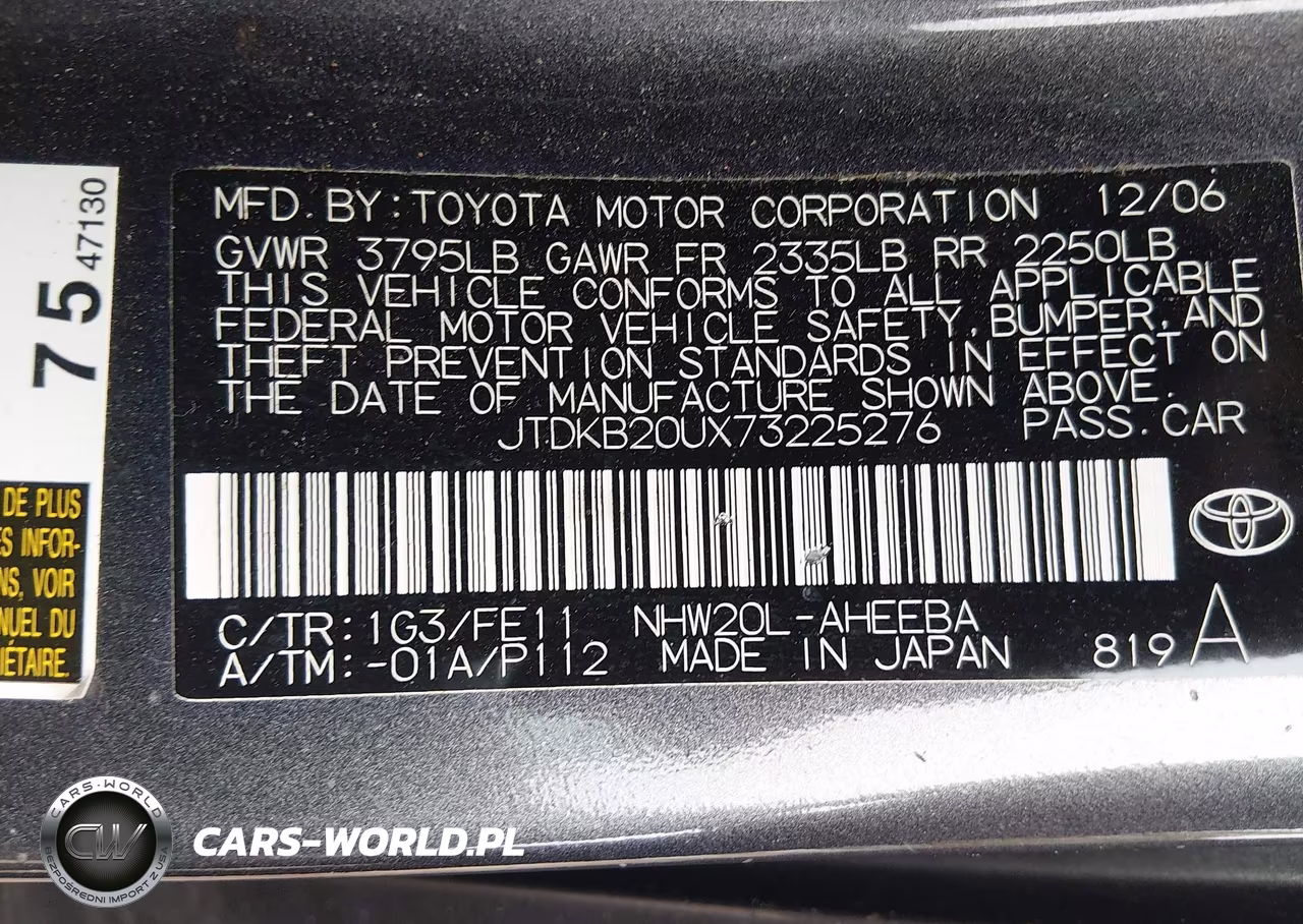 TOYOTA PRIUS VIN:JTDKB20UX73225276 - 9