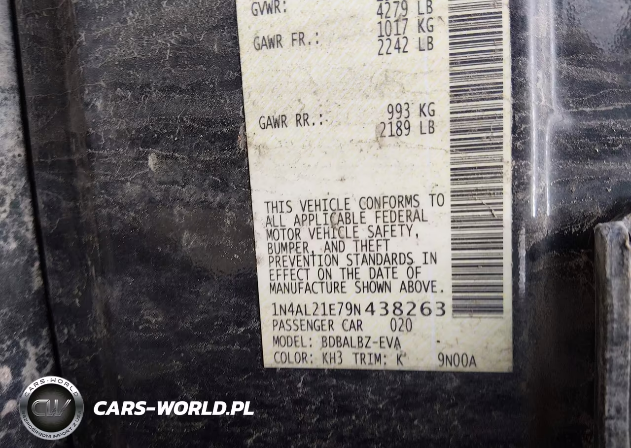 2009 Nissan Altima 2.5 S VIN:1N4AL21E79N438263 - 9