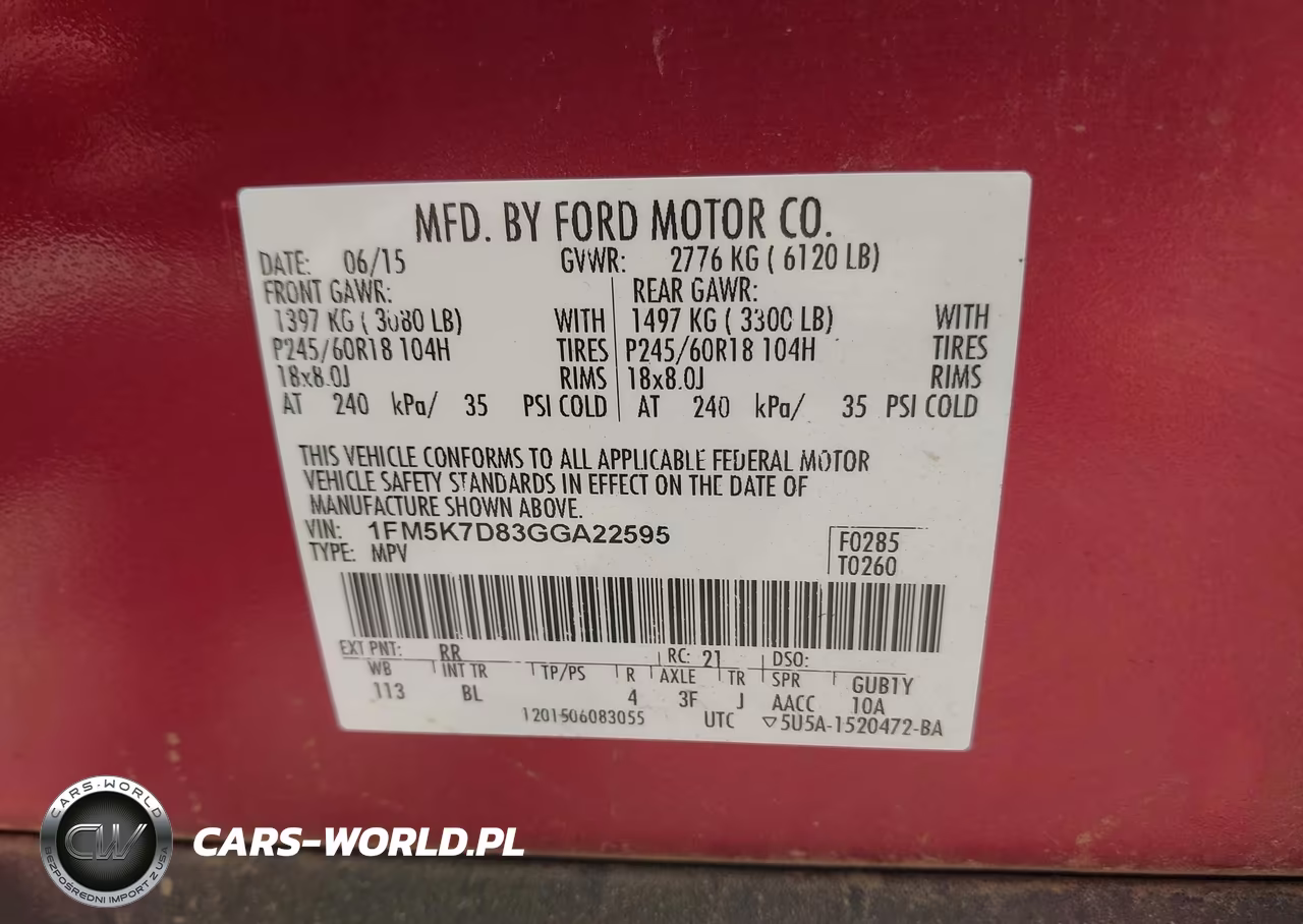 2016 Ford Explorer Xlt VIN:1FM5K7D83GGA22595 - 9
