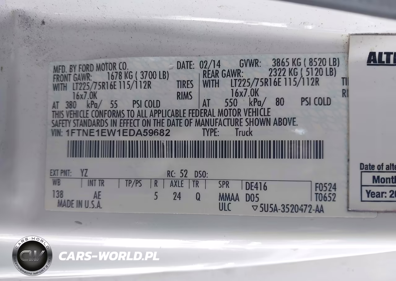 2014 Ford E-150 Commercial VIN:1FTNE1EW1EDA59682 - 9