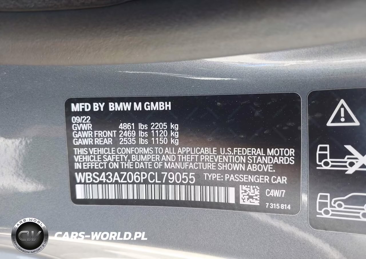 2023 BMW M4 Competition xDrive VIN:WBS43AZ06PCL79055 - 9
