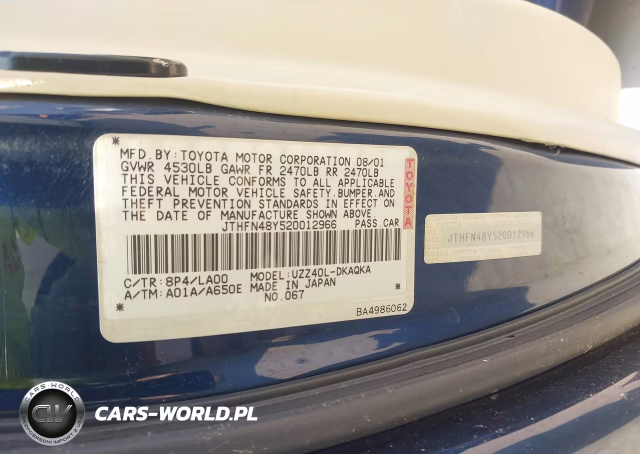 2002 Lexus Sc 430 VIN:JTHFN48Y520012966 - 9