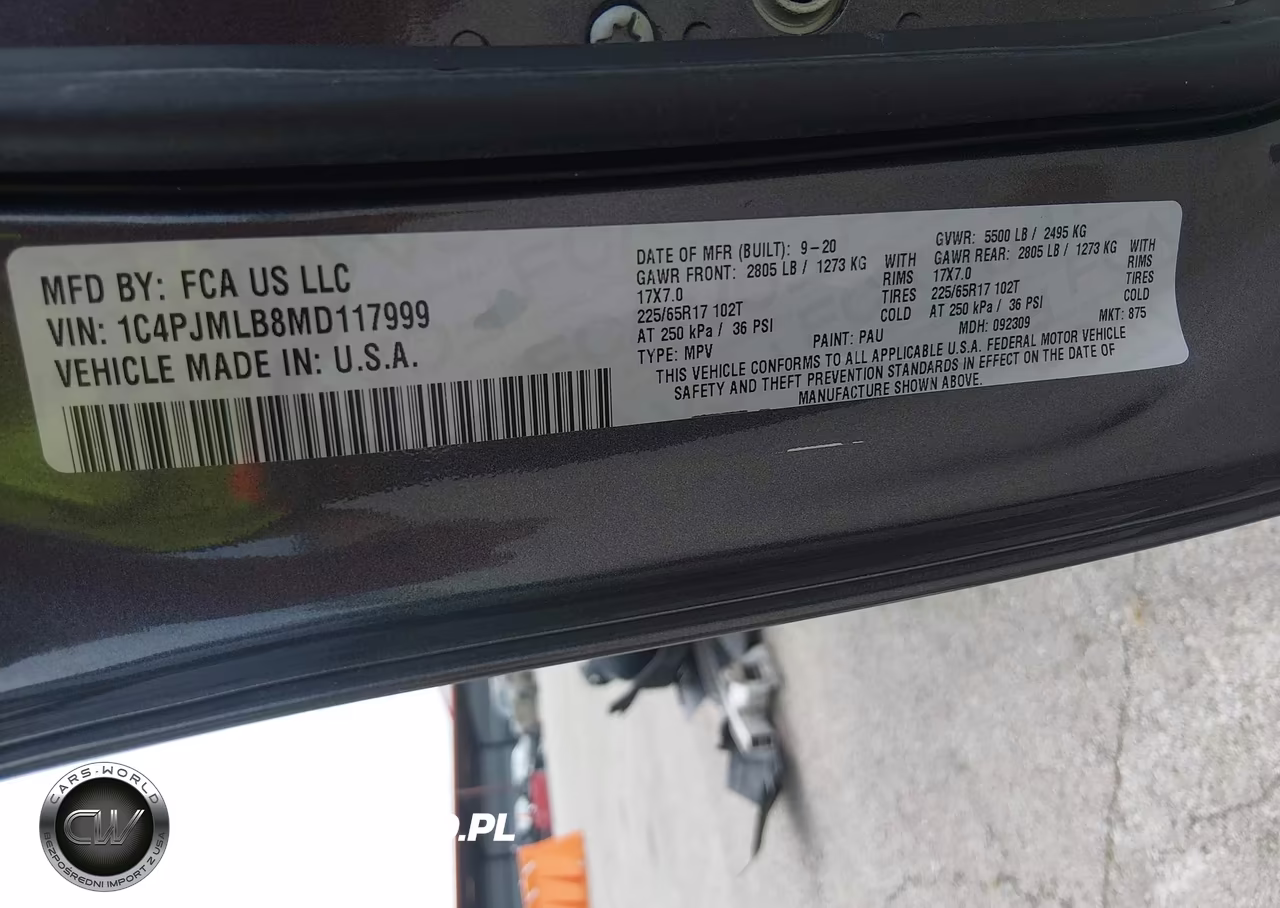 2021 Jeep Cherokee Latitude Plus 4X4 VIN:1C4PJMLB8MD117999 - 9