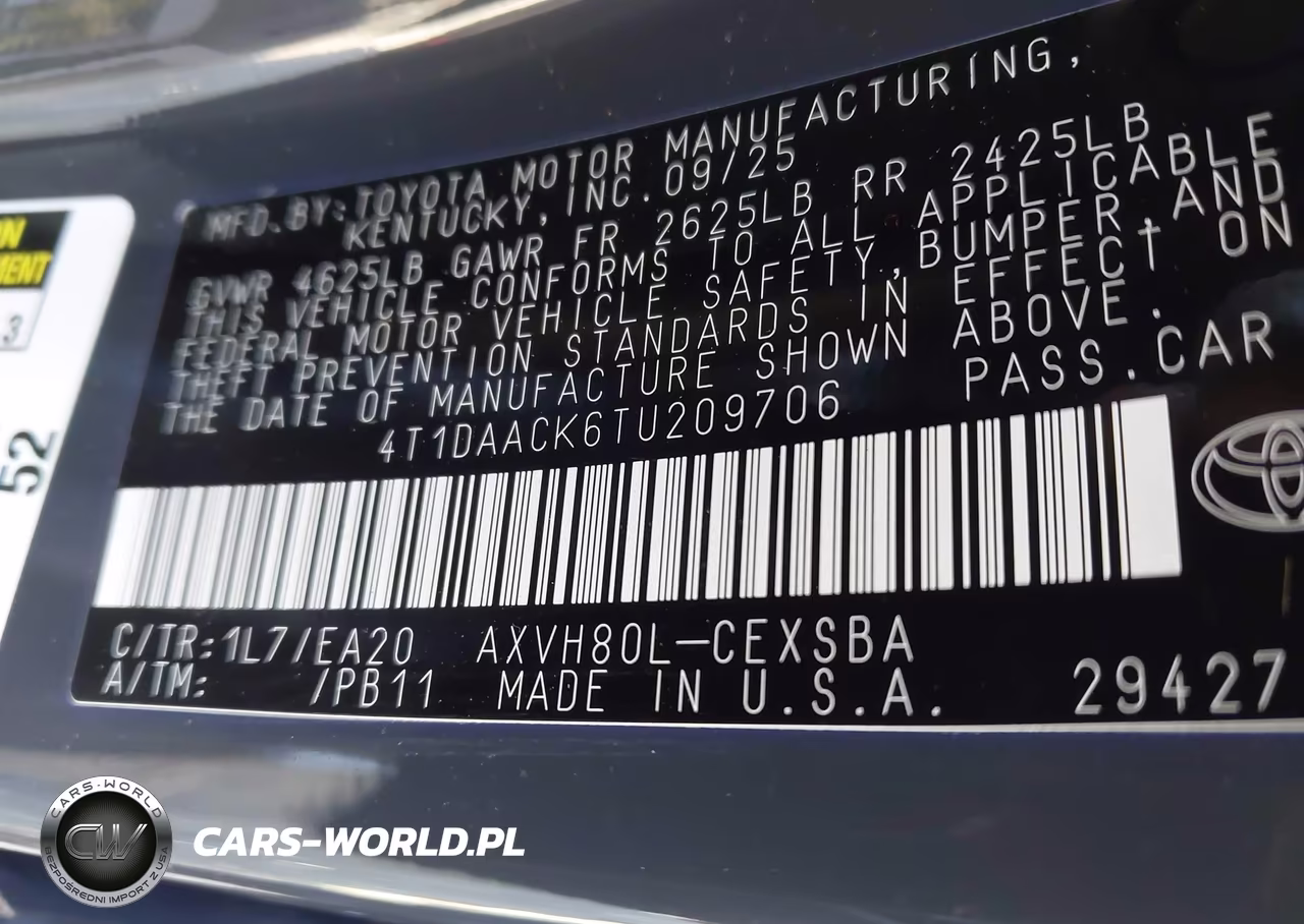 2026 Toyota Camry Se VIN:4T1DAACK6TU209706 - 9