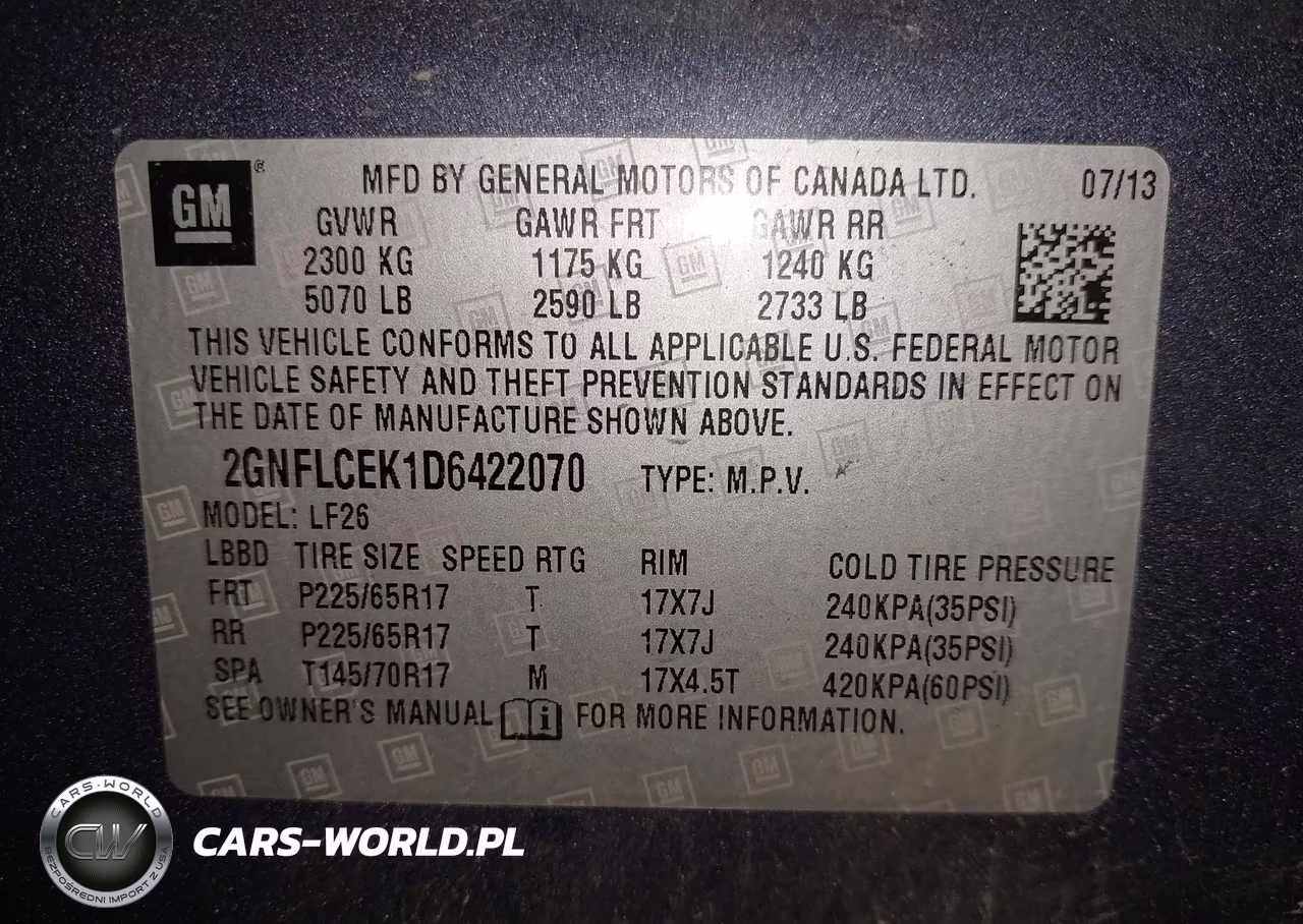 2013 Chevrolet Equinox Ls VIN:2GNFLCEK1D6422070 - 9