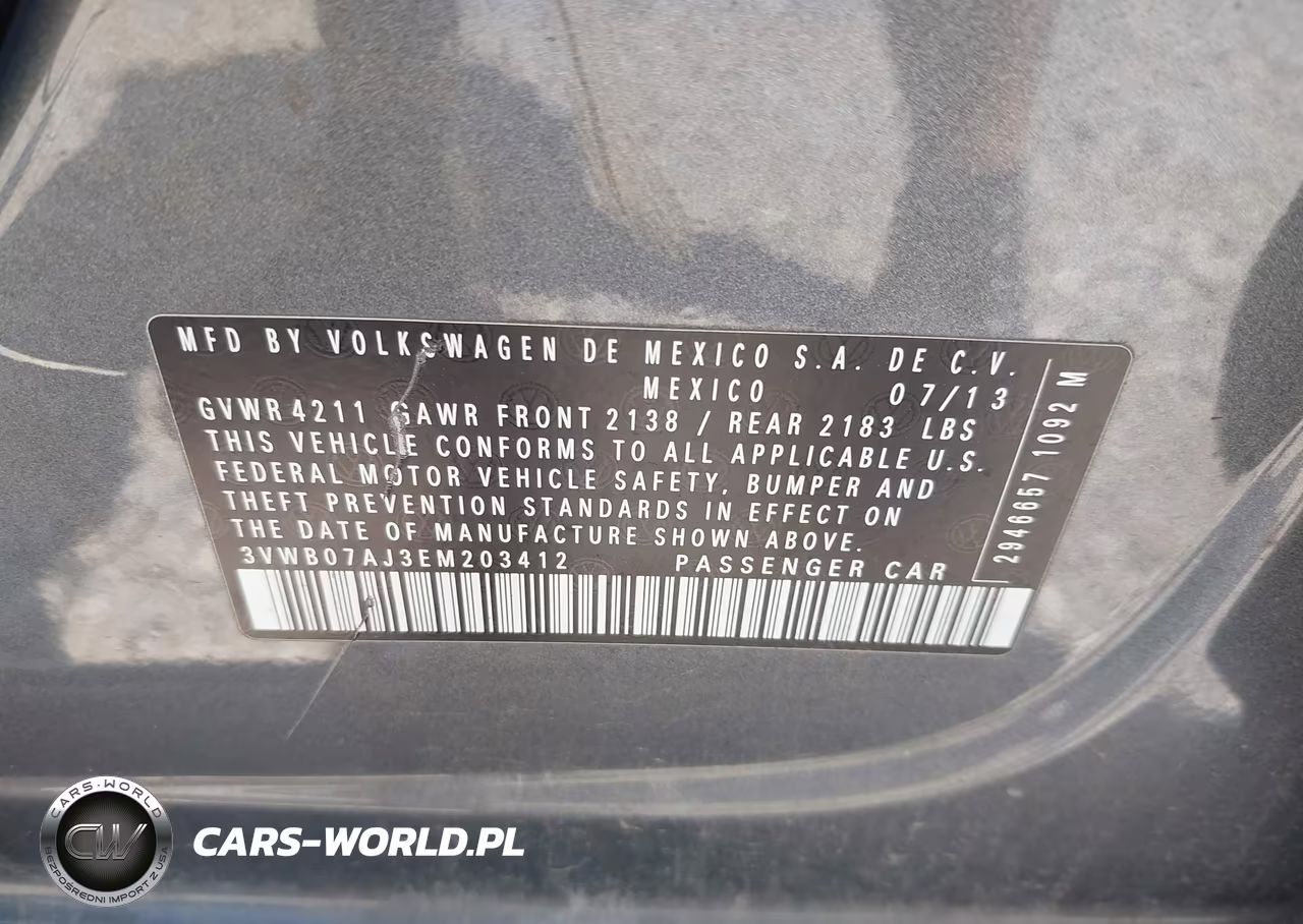 2014 Volkswagen Jetta 1.8T Se VIN:3VWB07AJ3EM203412 - 9