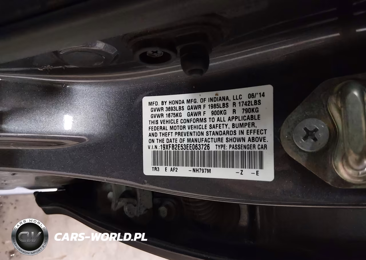2014 Honda Civic Lx VIN:19XFB2E53EE063726 - 9