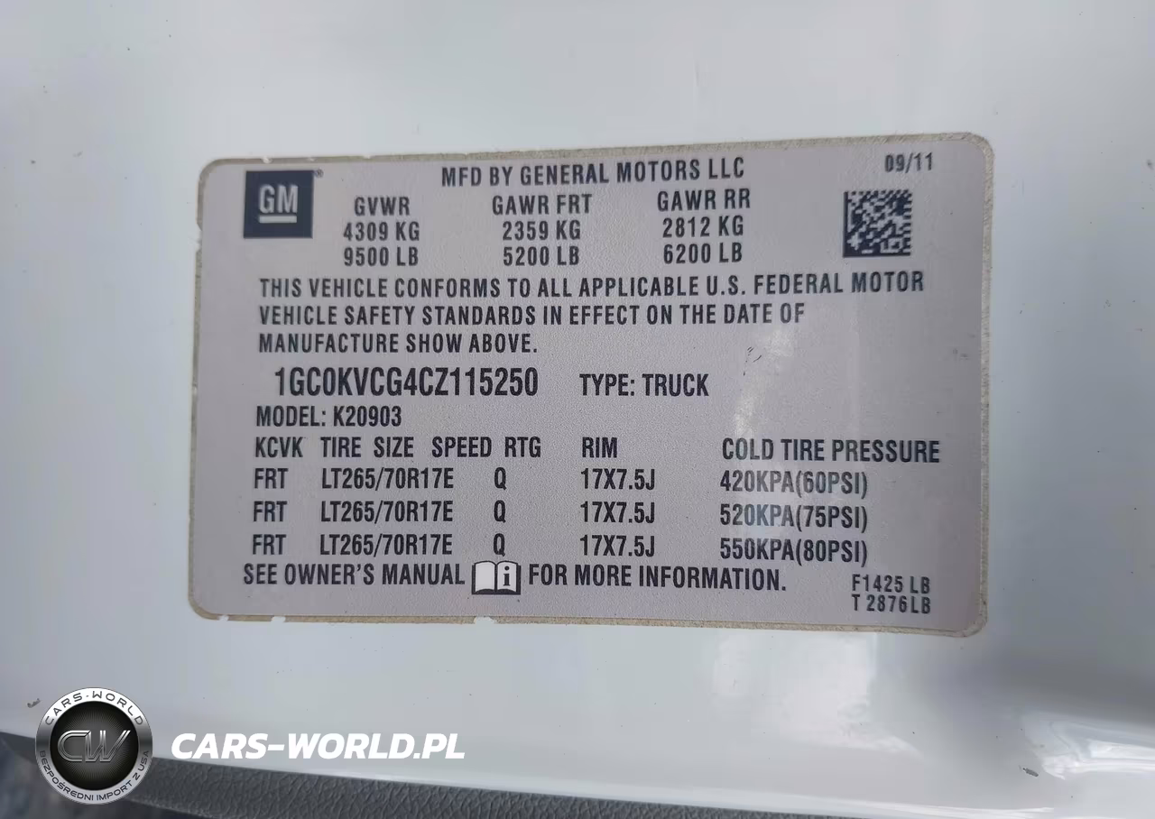 2012 Chevrolet Silverado 2500Hd Work Truck VIN:1GC0KVCG4CZ115250 - 9