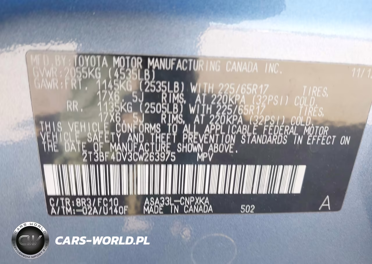 2012 Toyota Rav4 VIN:2T3BF4DV3CW263975 - 9