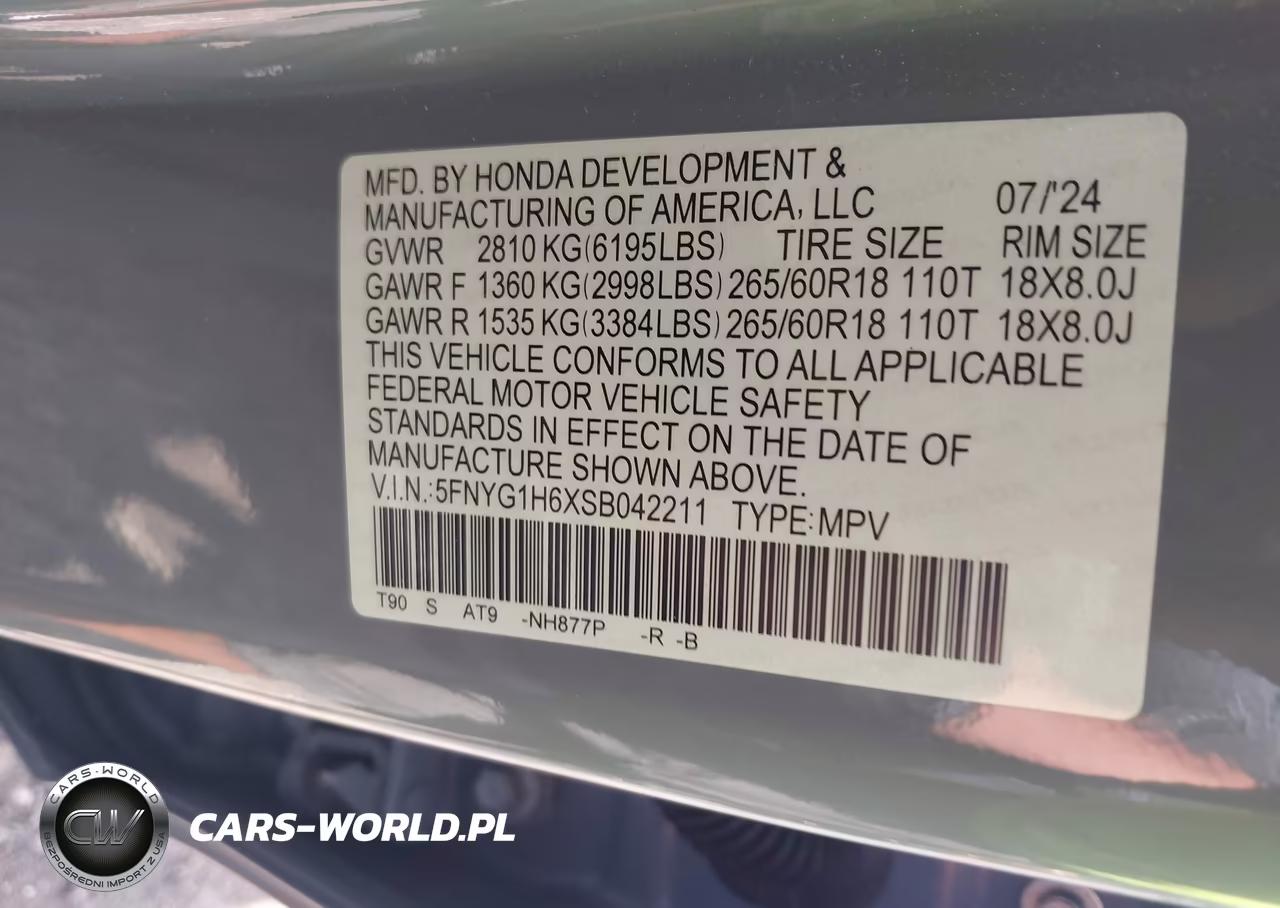 2025 Honda Pilot Trailsport VIN:5FNYG1H6XSB042211 - 9
