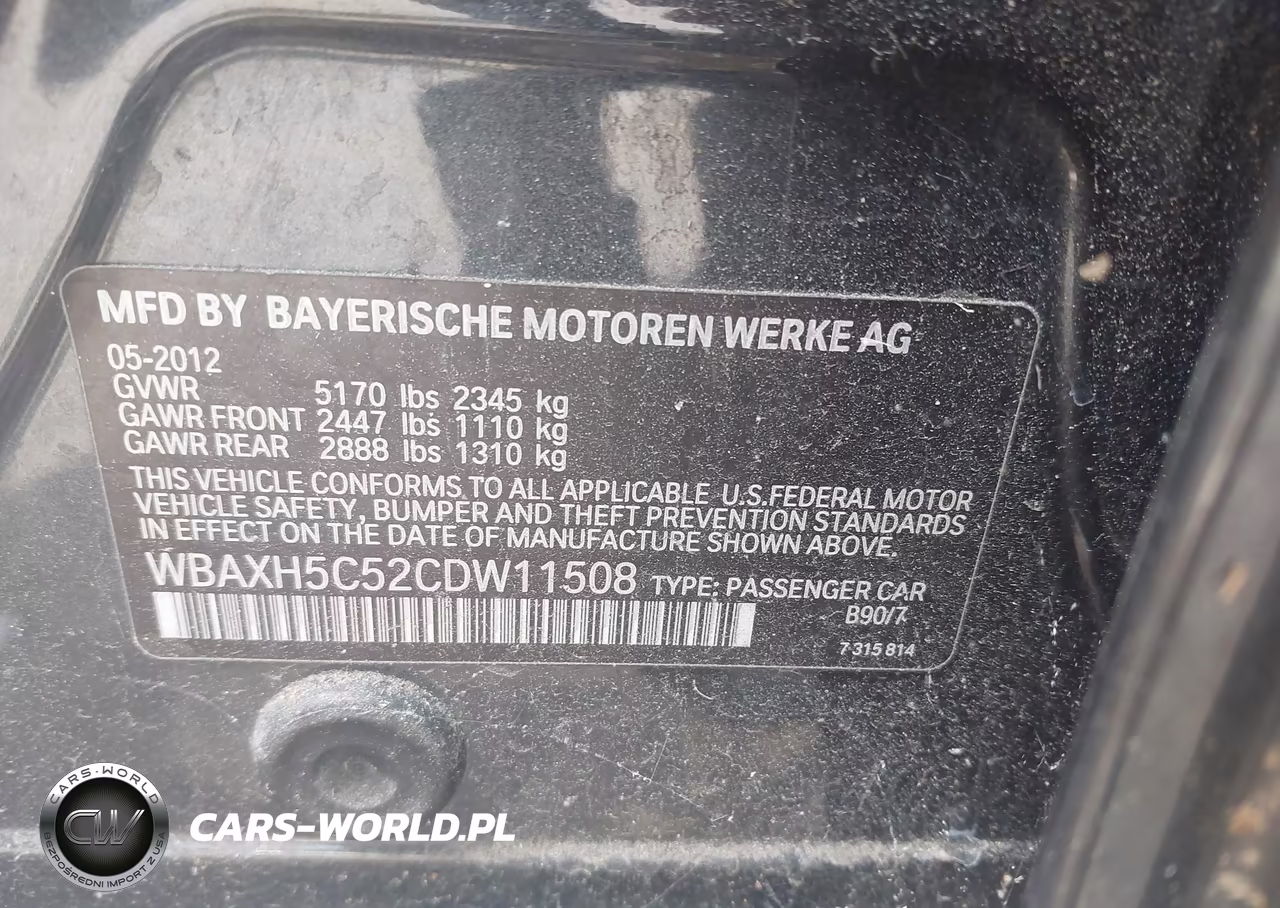 2012 BMW 528I xDrive VIN:WBAXH5C52CDW11508 - 9
