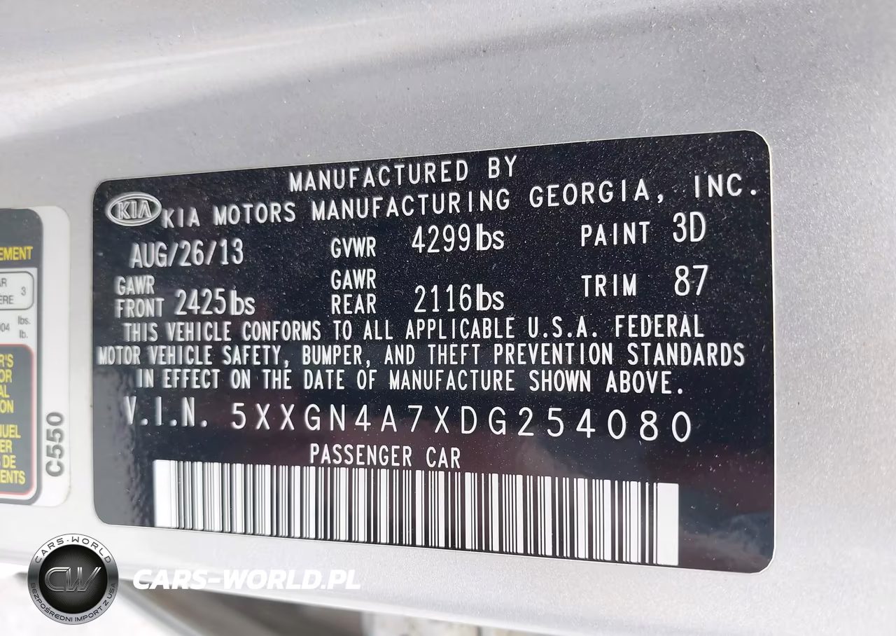 2013 Kia Optima Ex VIN:5XXGN4A7XDG254080 - 9