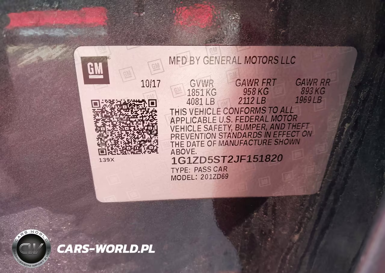 2018 Chevrolet Malibu Lt VIN:1G1ZD5ST2JF151820 - 9