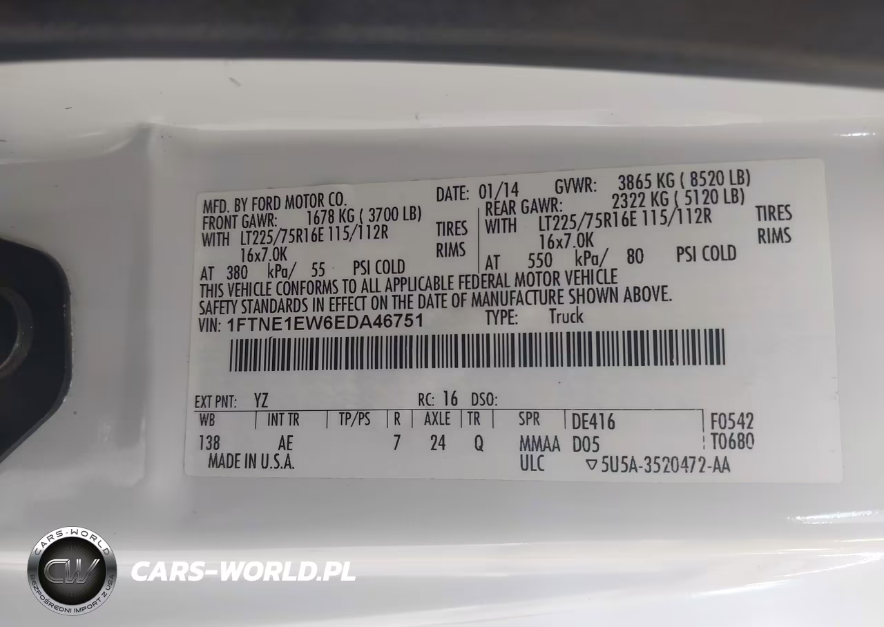 2014 Ford E-150 Commercial VIN:1FTNE1EW6EDA46751 - 9