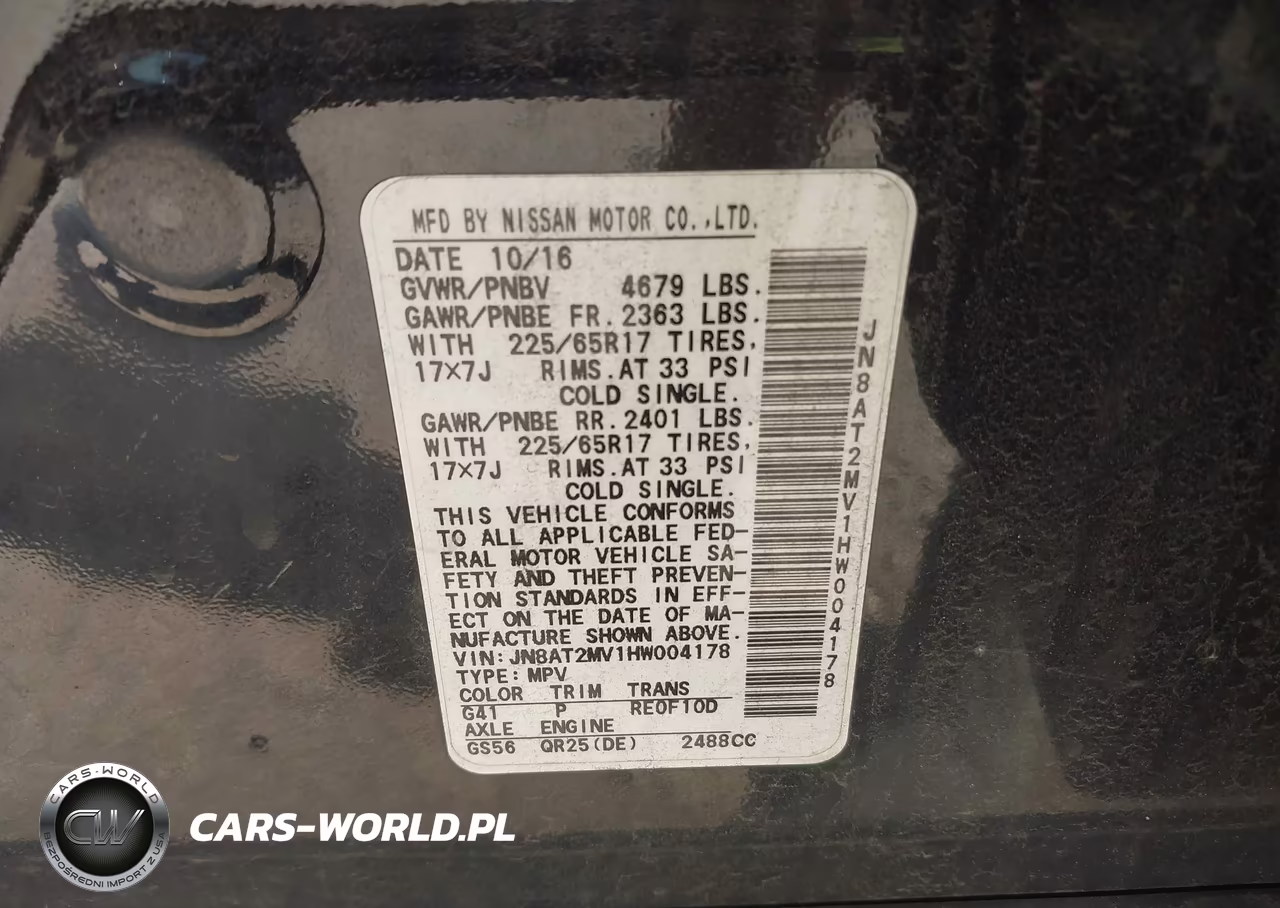 2017 Nissan Rogue S VIN:JN8AT2MV1HW004178 - 9