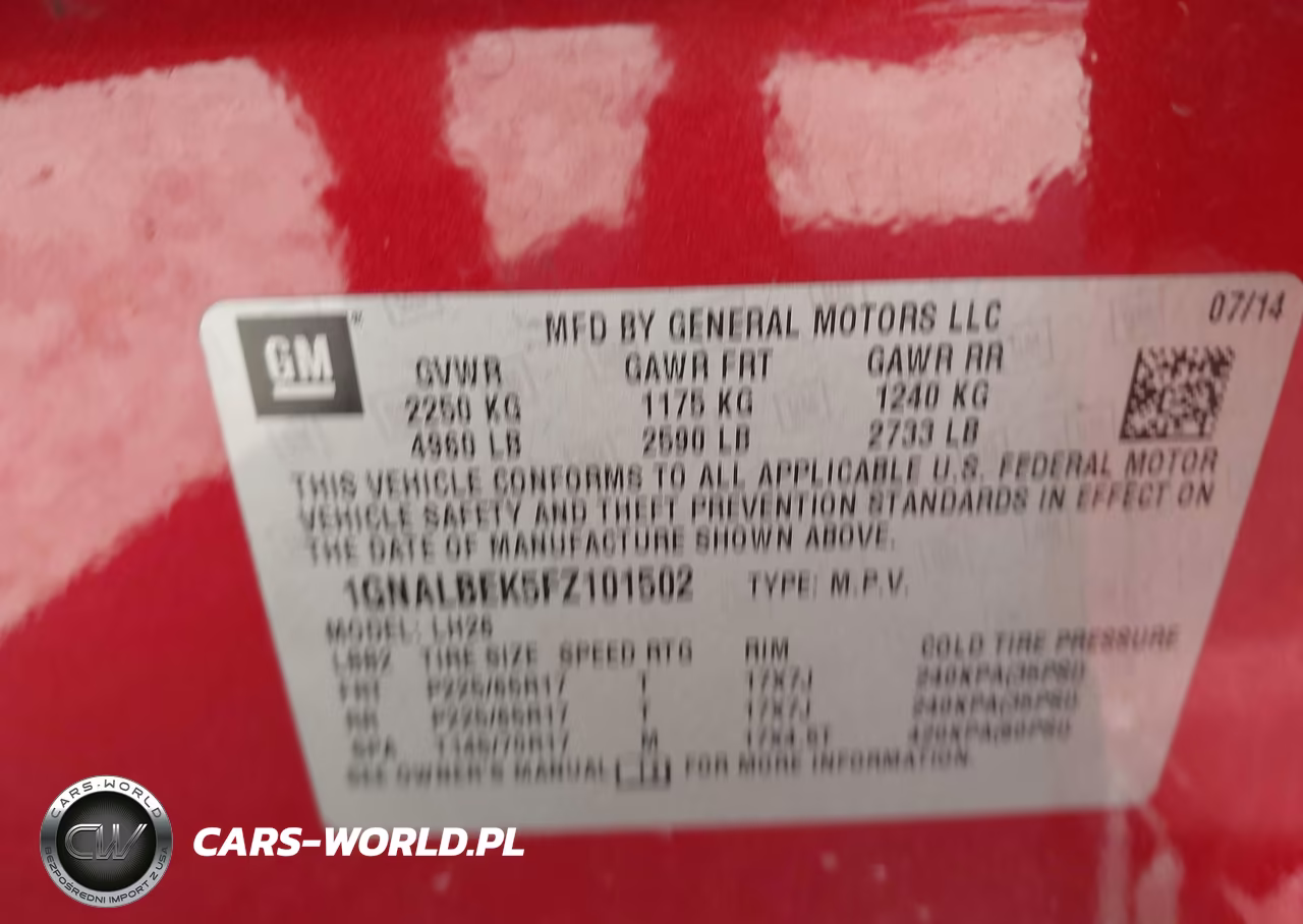 2015 Chevrolet Equinox Lt VIN:1GNALBEK5FZ101502 - 9