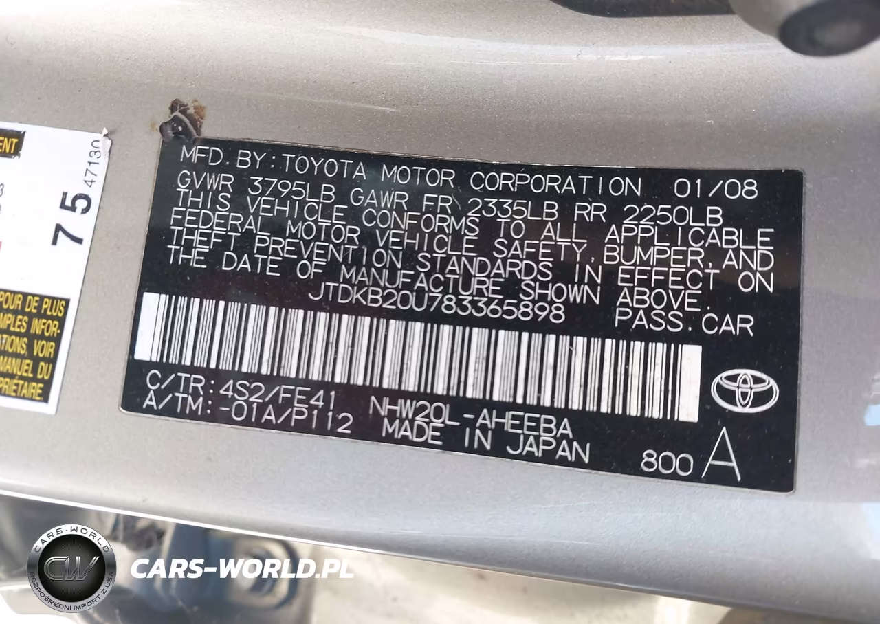 2008 Toyota Prius VIN:JTDKB20U783365898 - 9