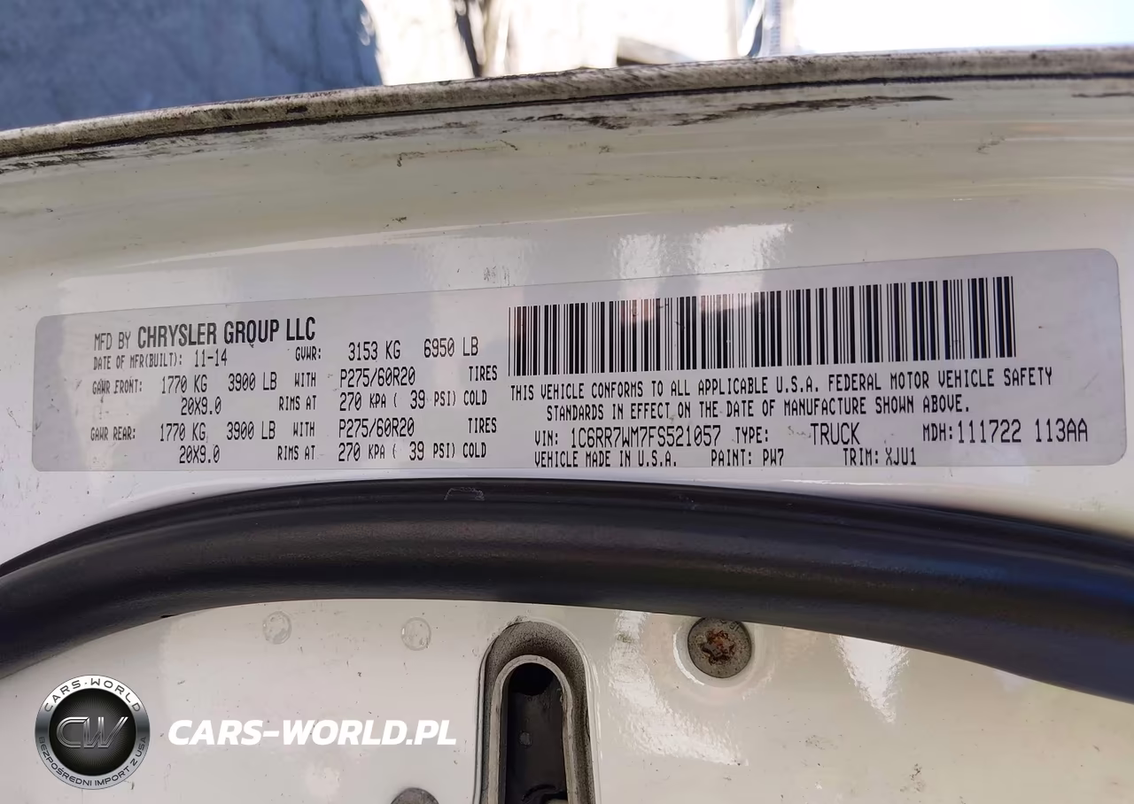 2015 Ram 1500 Laramie Longhorn VIN:1C6RR7WM7FS521057 - 9