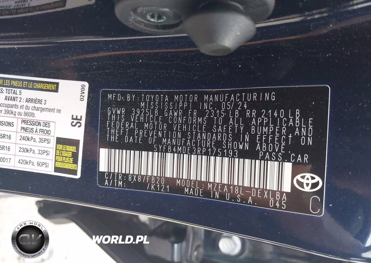 2024 Toyota Corolla Le VIN:5YFB4MDE3RP175193 - 9