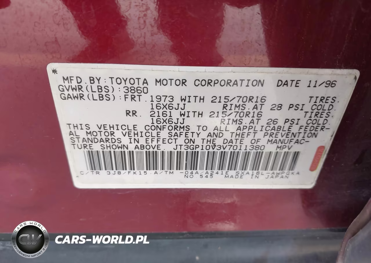 1997 Toyota Rav4 VIN:JT3GP10V3V7011380 - 9