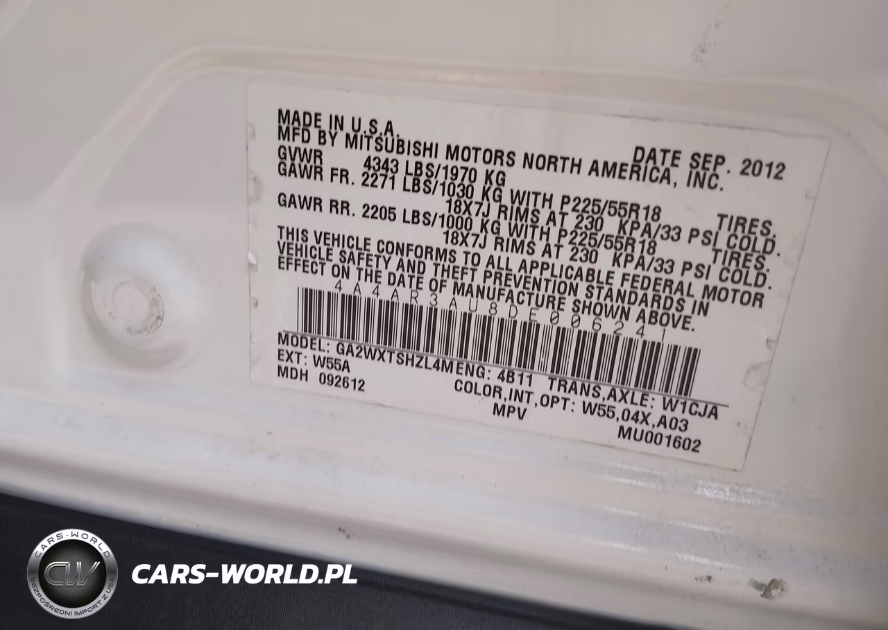 2013 Mitsubishi Outlander Sport Es VIN:4A4AR3AU8DE006241 - 9