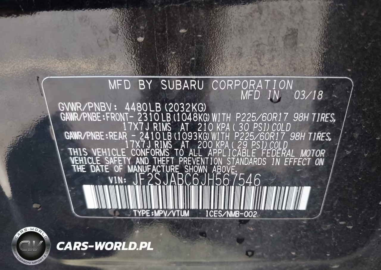 2018 Subaru Forester 2.5I VIN:JF2SJABC6JH567546 - 9