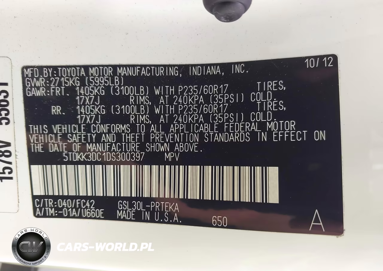 2013 Toyota Sienna Le V6 8 Passenger VIN:5TDKK3DC1DS300397 - 9