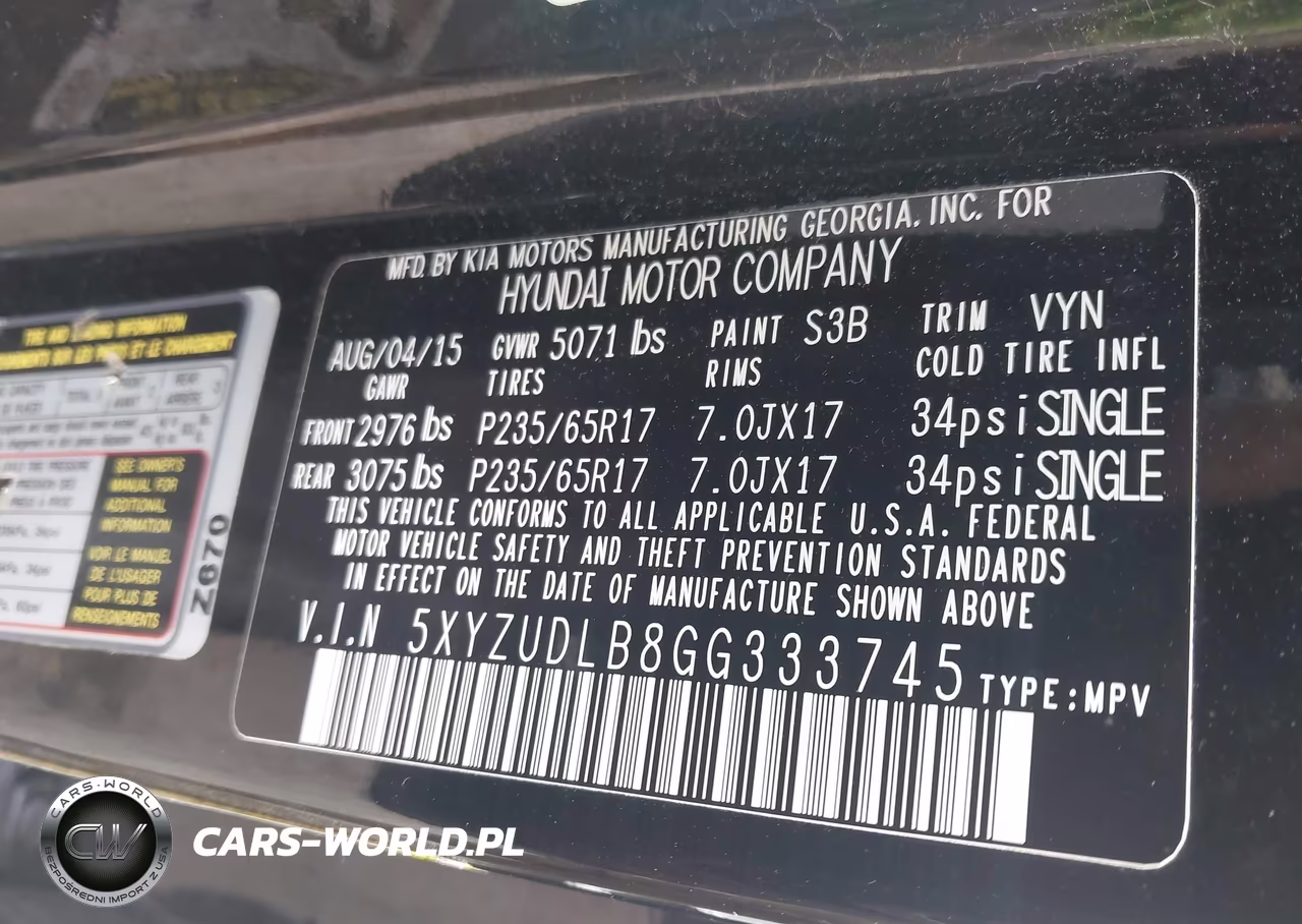 2016 Hyundai Santa Fe Sport 2.4L VIN:5XYZUDLB8GG333745 - 9