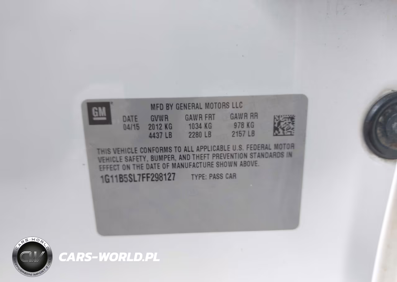 2015 Chevrolet Malibu Ls VIN:1G11B5SL7FF298127 - 9