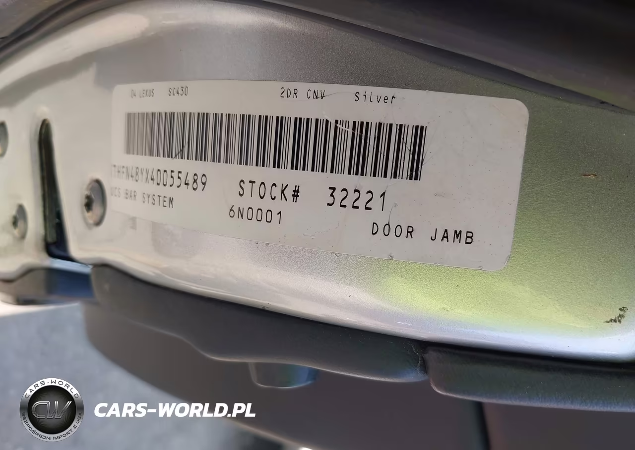 2004 Lexus Sc 430 VIN:JTHFN48YX40055489 - 9