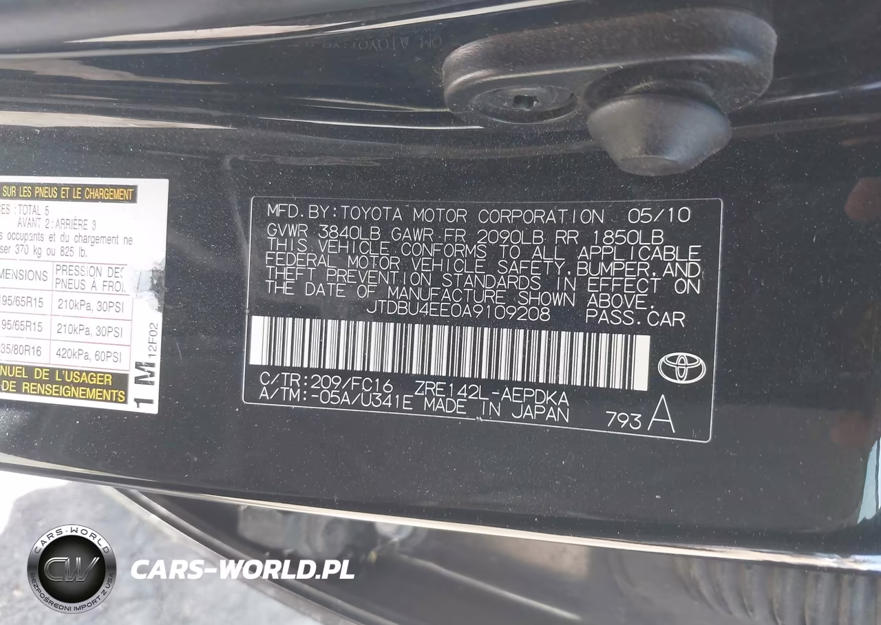 2010 Toyota Corolla Le VIN:JTDBU4EE0A9109208 - 9