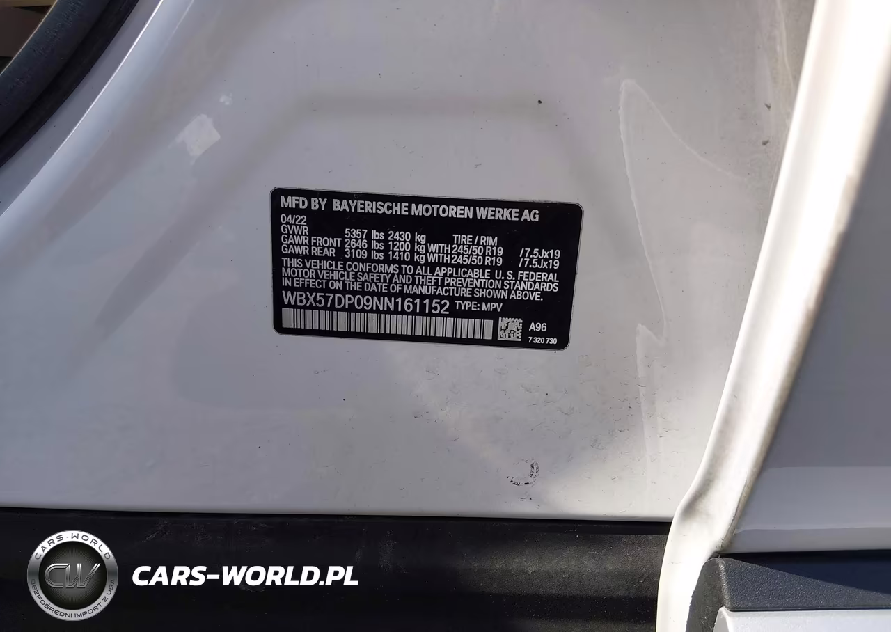 2022 BMW X3 xDrive30I VIN:WBX57DP09NN161152 - 9