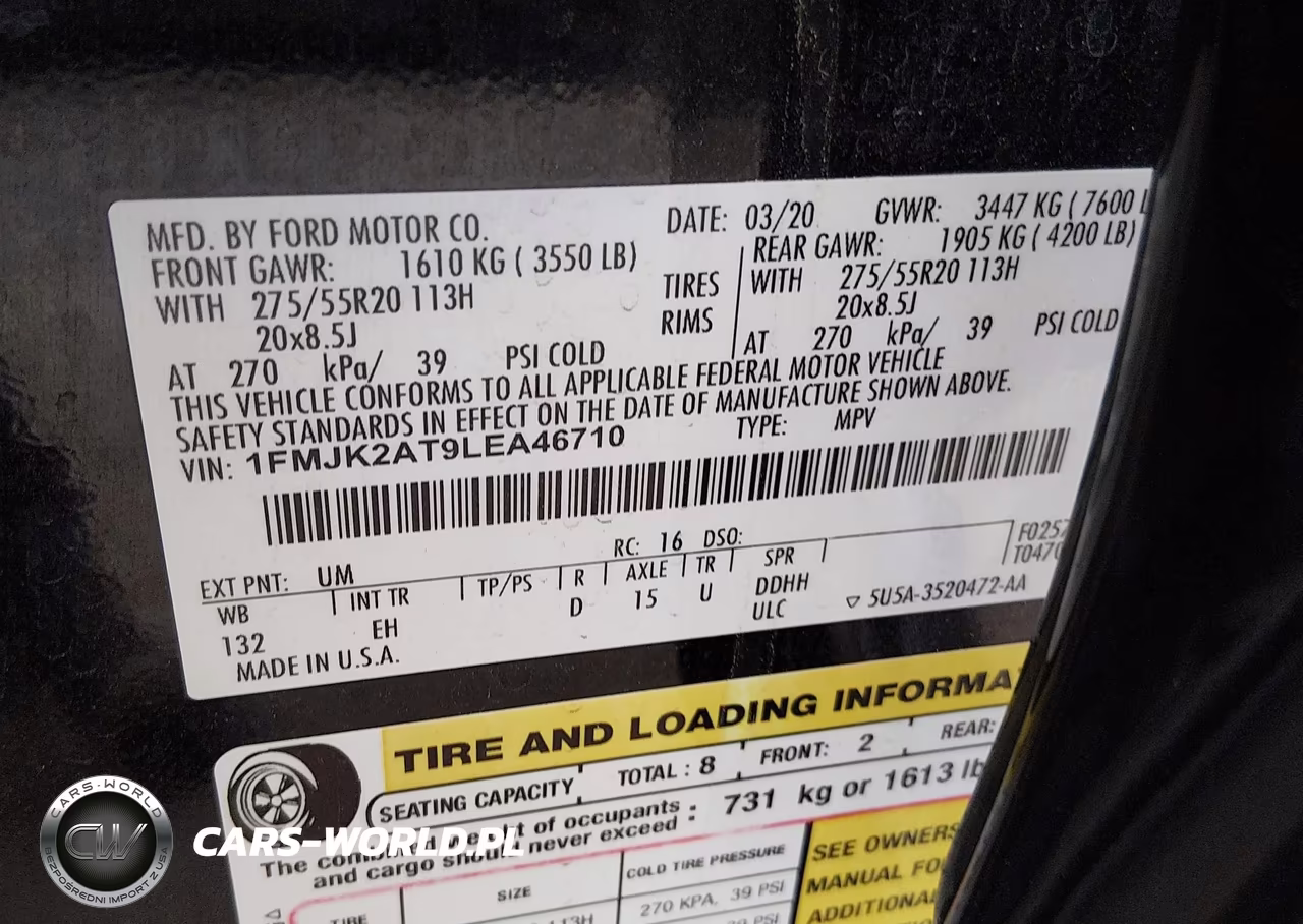 2020 Ford Expedition Limited Max VIN:1FMJK2AT9LEA46710 - 9