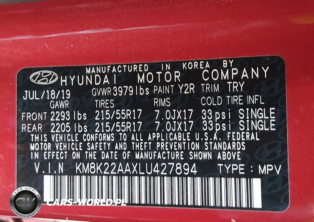 2020 Hyundai Kona Sel VIN:KM8K22AAXLU427894 - 9